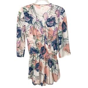 Plum Pretty Sugar Floral Kimono Sleeve Romper Pajamas Sleepwear